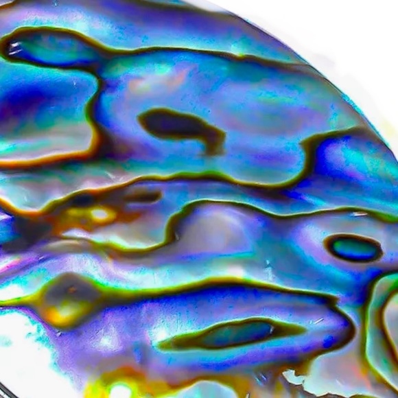 Abalone shell sterling silver pendant 2 1/3” - Picture 3 of 6